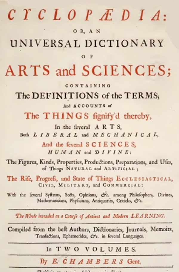 Cover for Preface to the Cyclopædia