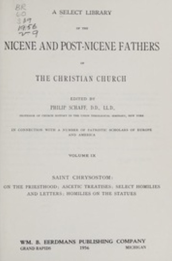 Cover for Homilies on the Statues