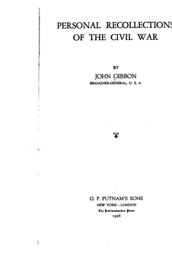 Cover for Personal Recollections of the Civil War