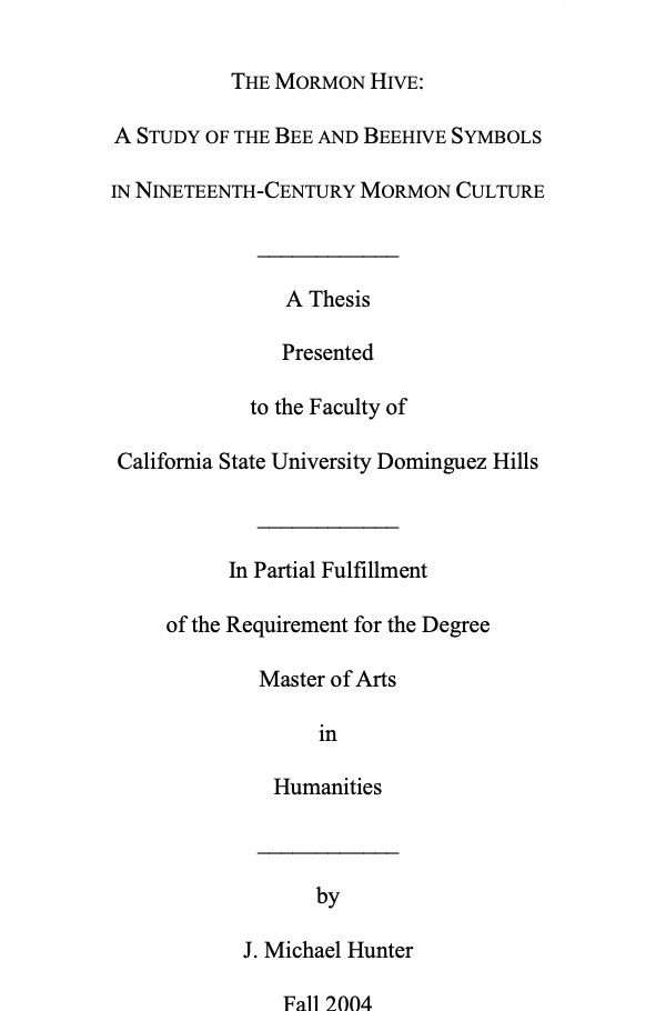 Cover for The Mormon Hive