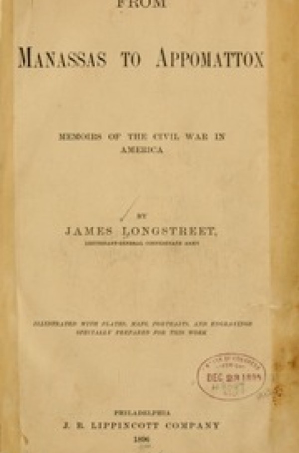 Cover for From Manassas to Appomattox