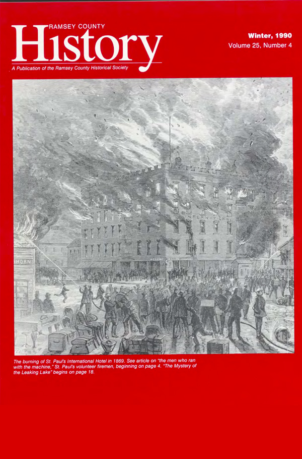 Cover for Ramsey County History (Winter 1990, book reviews issue)